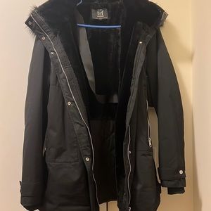 Zara Fur Lined Winter Jacket, Black, XXL